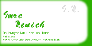 imre menich business card